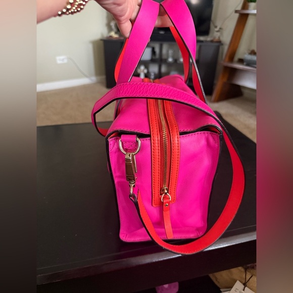 Kate Spade authentic hot pink and orange two way bag/purse NWT leather - Picture 10 of 11
